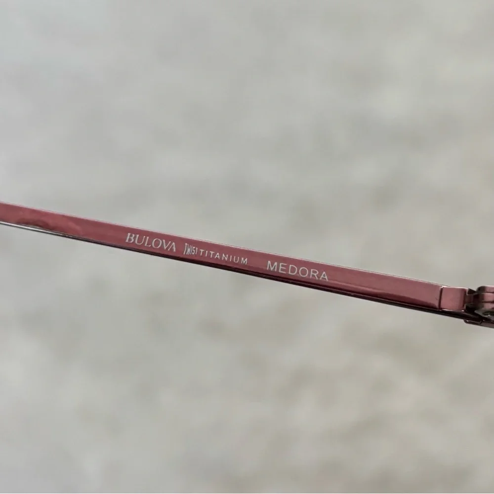 Bulova Medora Titanium Wine Eye Glasses Frame Only w/ Case 52-19 135